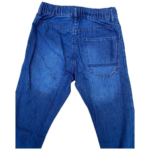 H&M Kids size 7-8 pull on denim joggers elastic waist nwt - Picture 4 of 8